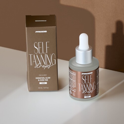 Flacon des gouttes autobronzantes visage et corps teinte Foncé 30 ml de Prozis