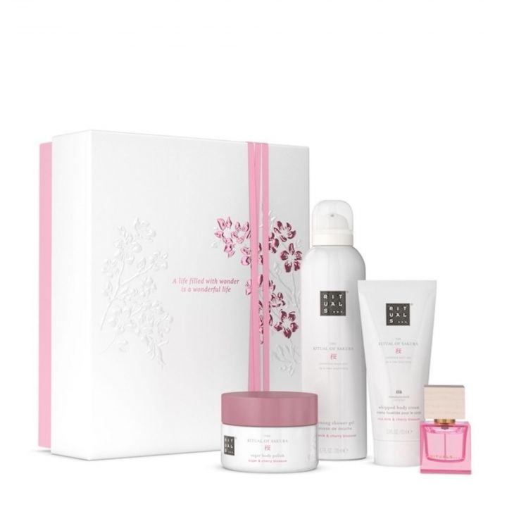 Coffret Rituals The Ritual of Sakura avec mousse de douche, crème corps, gommage et parfum