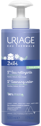 Flacon pompe Uriage Bébé 1ère Eau Nettoyante 500 ml