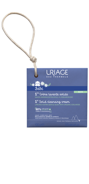 Pain Uriage Bébé 1ère Crème Lavante Solide 100 g avec cordelette