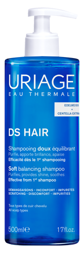 Flacon pompe Uriage DS Hair Shampooing Doux Équilibrant 500 ml
