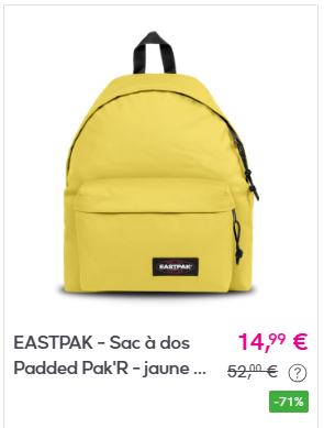 EASTPAK - Sac à dos Out Of Office - rose 12,99€