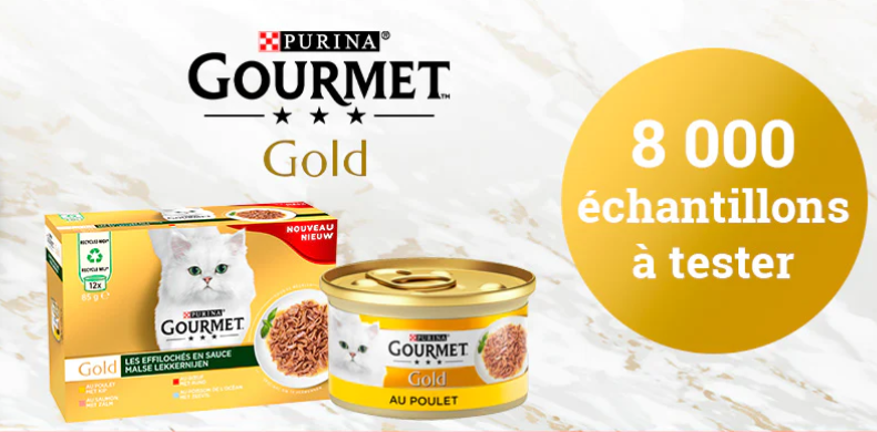 Gourmet Gold : échantillons pour chat offerts