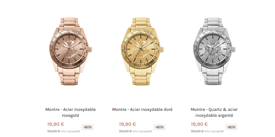 N’attendez plus, commandez dès maintenant votre montre femme à moins de 20€ !