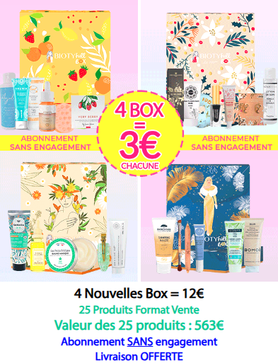 Biotyfull 4 Box pour 12€ seulement sans engagement !