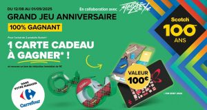Grand Jeu Anniversaire Carrefour – 100 Ans 🎂 : 80 cartes cadeaux de 100€ + bons de réduction à gagner !