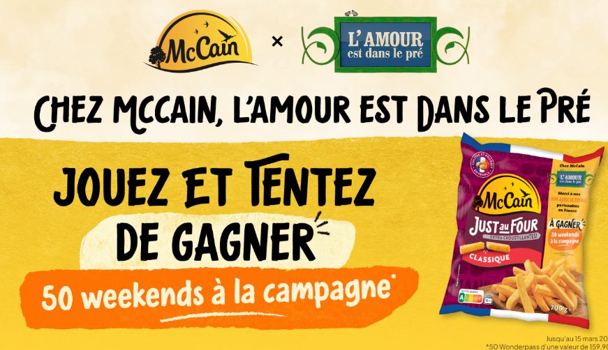 Jeu Concours McCAIN « Weekend à la campagne » – 50 Wonderpass à gagner !
