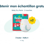 Pampers Baby Dry Pants Taille 4 : Recevez Votre Échantillon Gratuit