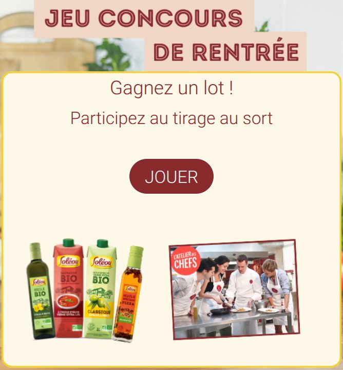 Jeu concours Soléou – Gagnez vos produits préférés !