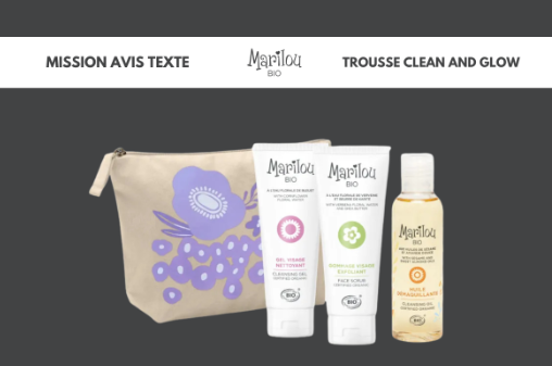 Test produit : Trousse Clean & Glow – Marilou Bio