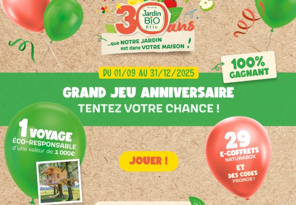Jeu concours : Les 30 ans Jardin BiO étic