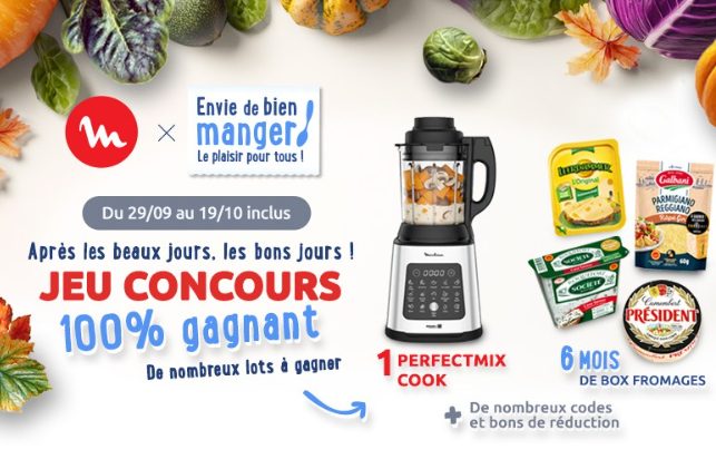Jeu concours “Après les beaux jours, les bons jours !” – Moulinex & Groupe SEB