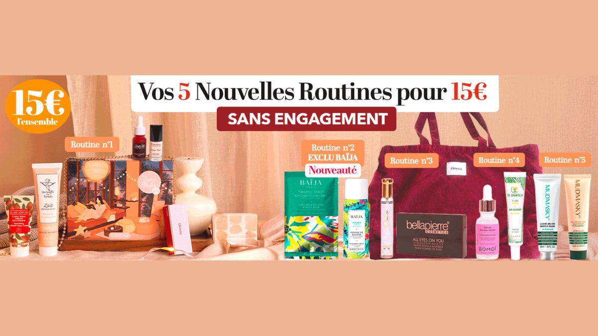 Glowria : Vos 5 Nouvelles Routines Beauté pour 15€ avec le Duo Exclusif BAÏJA (Sans Engagement)