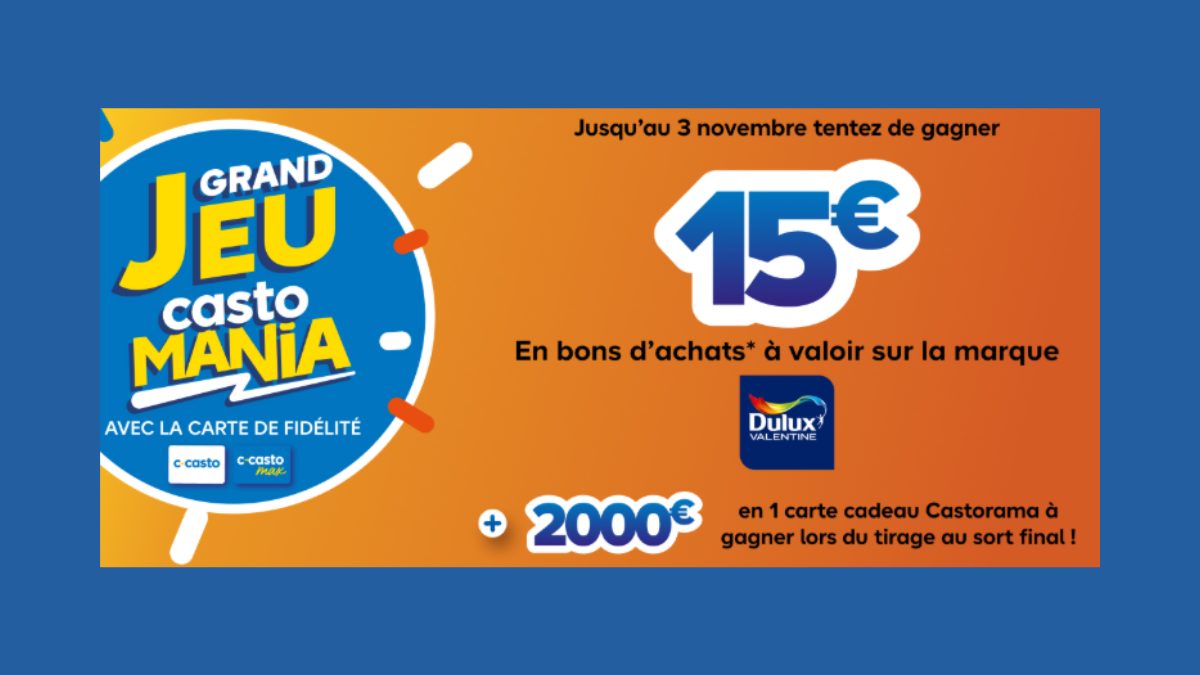 Jeu concours Castomania x Dulux Valentine : gagnez des cartes cadeaux et relookez vos espaces !