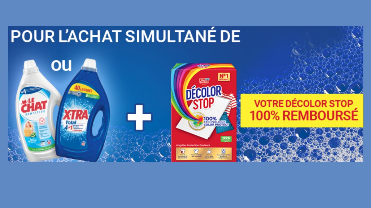 Décolor Stop 100% remboursé : votre lessive protégée et votre porte-monnaie aussi !
