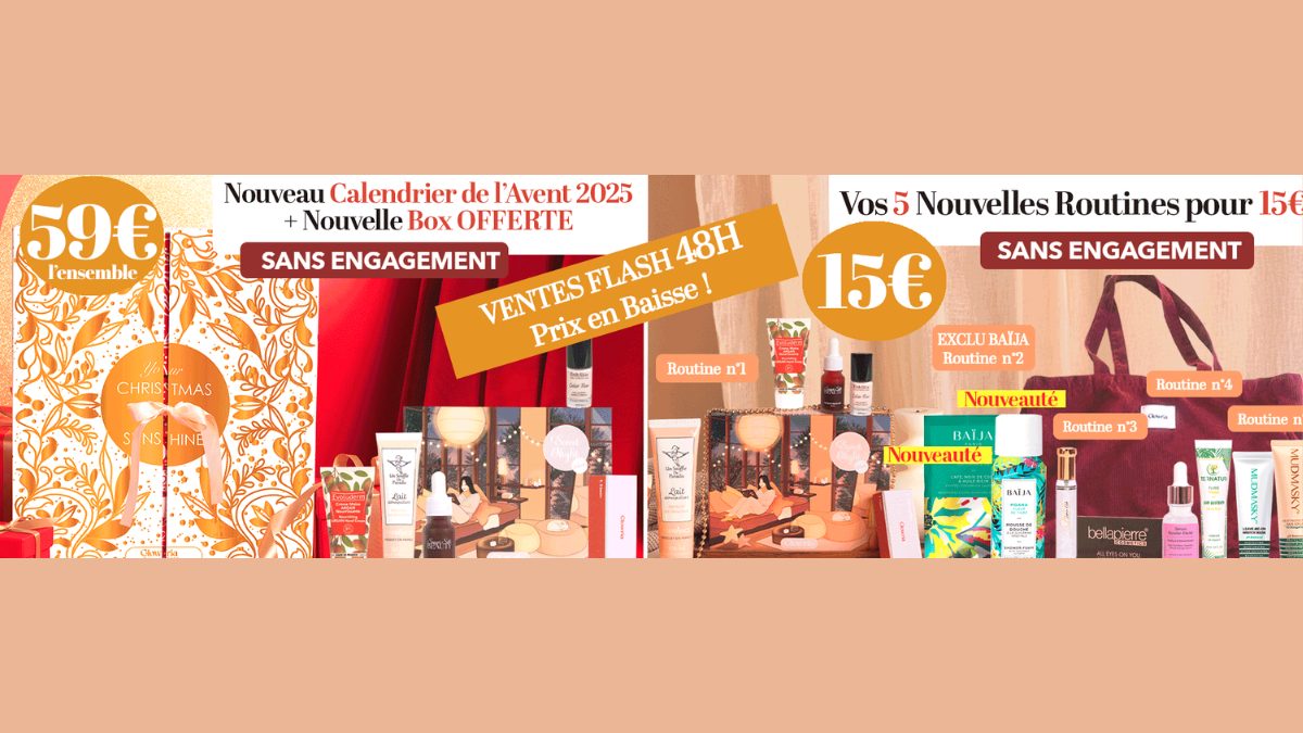 Vente Flash Glowria : Le Nouveau Calendrier de l’Avent 2025 + Box Offerte – Jusqu’à 570€ d’économies !