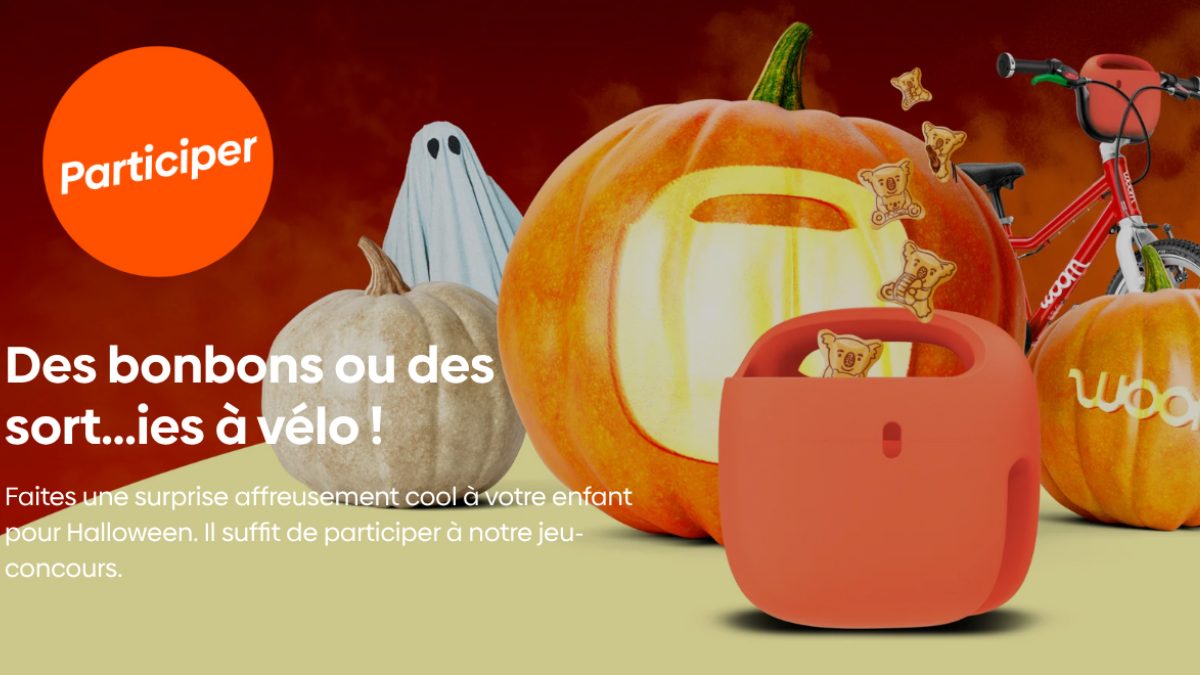 Jeu-Concours woom : gagnez 1 des 31 paniers vélos POP citrouille remplis de biscuits Koala !