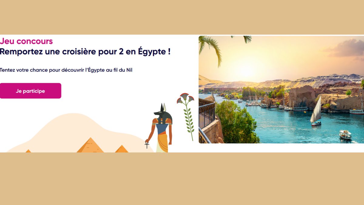 Jeu-Concours Ôvoyages – Gagnez une croisière 5★ sur le Nil en Égypte !