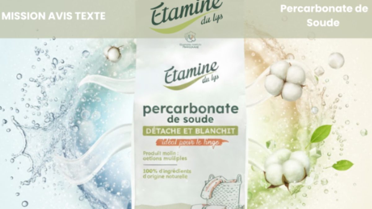 Test produit : Percarbonate de Soude Étamine du Lys