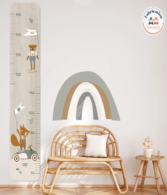 Test produit Kiabi : Toise en bois pour enfant – Motifs Graou ou Petit Bolide