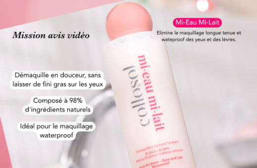 Test Produit : Lotion Mi-Eau Mi-Lait – Démaquillez en douceur vos yeux et lèvres