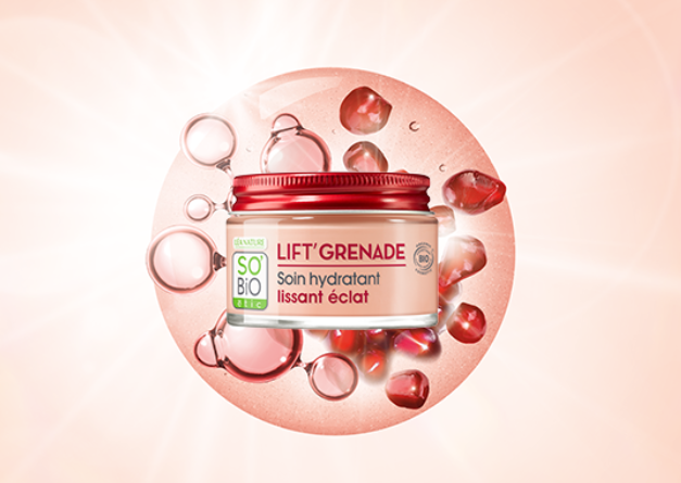 Testez gratuitement le soin hydratant lissant éclat Lift’Grenade