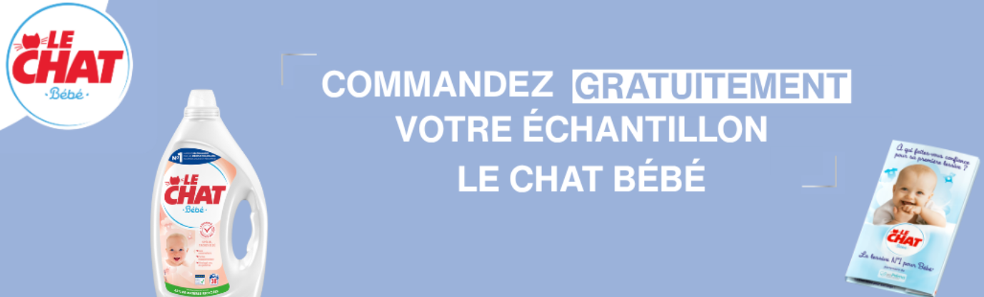 Échantillon gratuit de lessive Le Chat Bébé : douceur et efficacité pour la peau des tout-petits