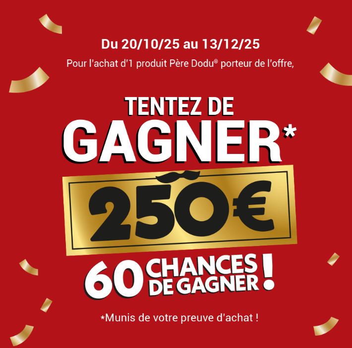 60 ANS DE MOMENTS CROUSTILLANTS Père Dodu : tentez de gagner 250 € !