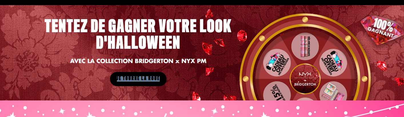 Jeu concours NYX “Roue Halloween 100 % gagnante”