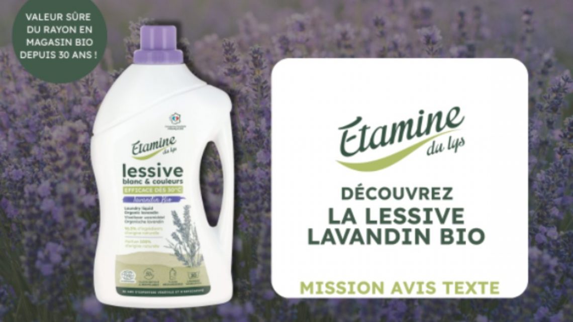 Test produit : la lessive naturelle Etamine du Lys, efficace dès 30°C