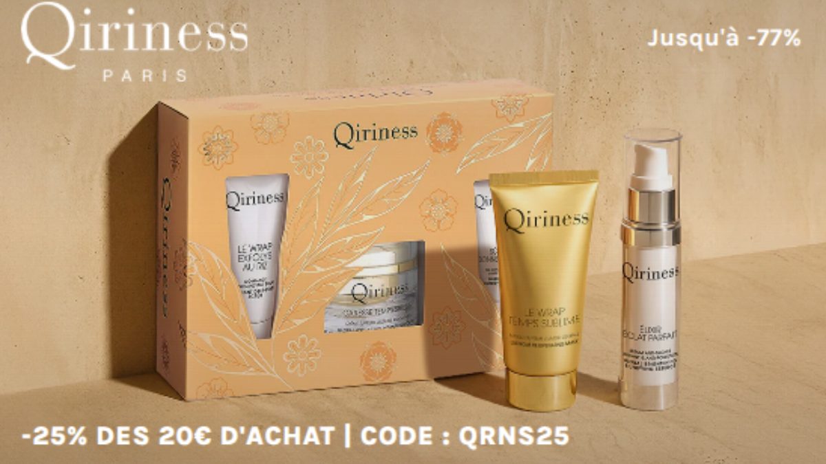 Qiriness – Jusqu&rsquo;à -77% sur vos soins visage et corps