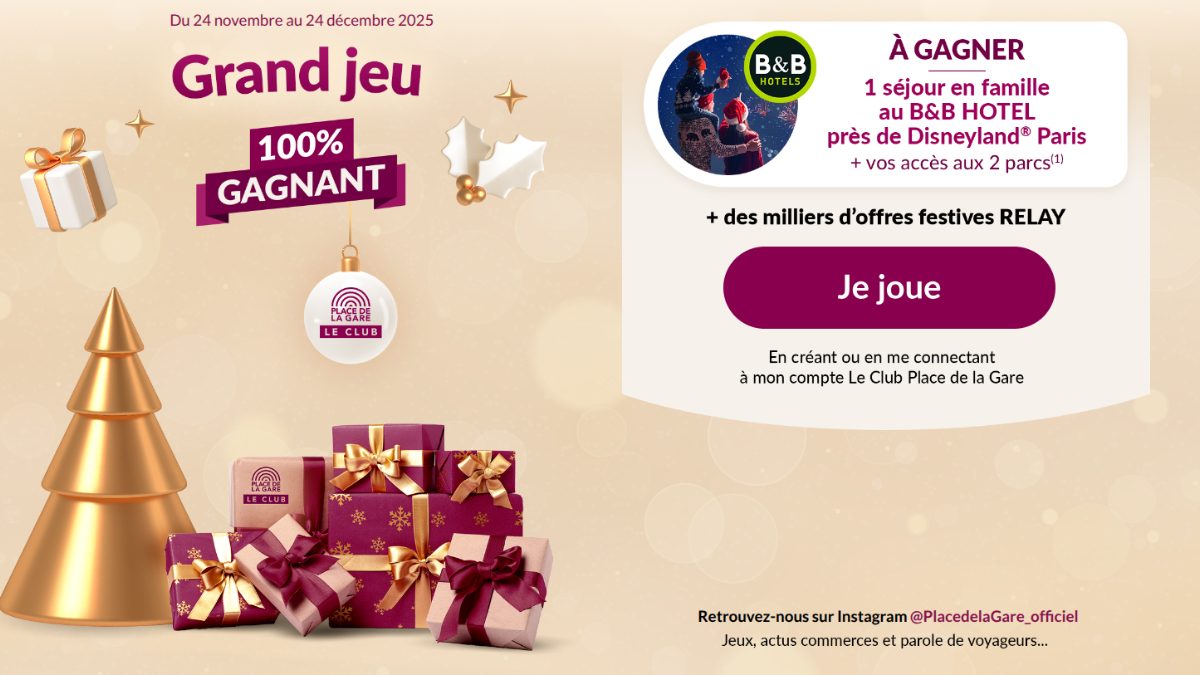 Grand Jeu Noël 2025 – Le Club Place de la Gare (SNCF)