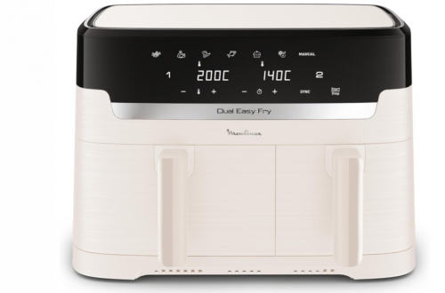 Moulinex Easy Fry Dual Collection Ivoire : l’air fryer XXL pour des repas complets 90 € !