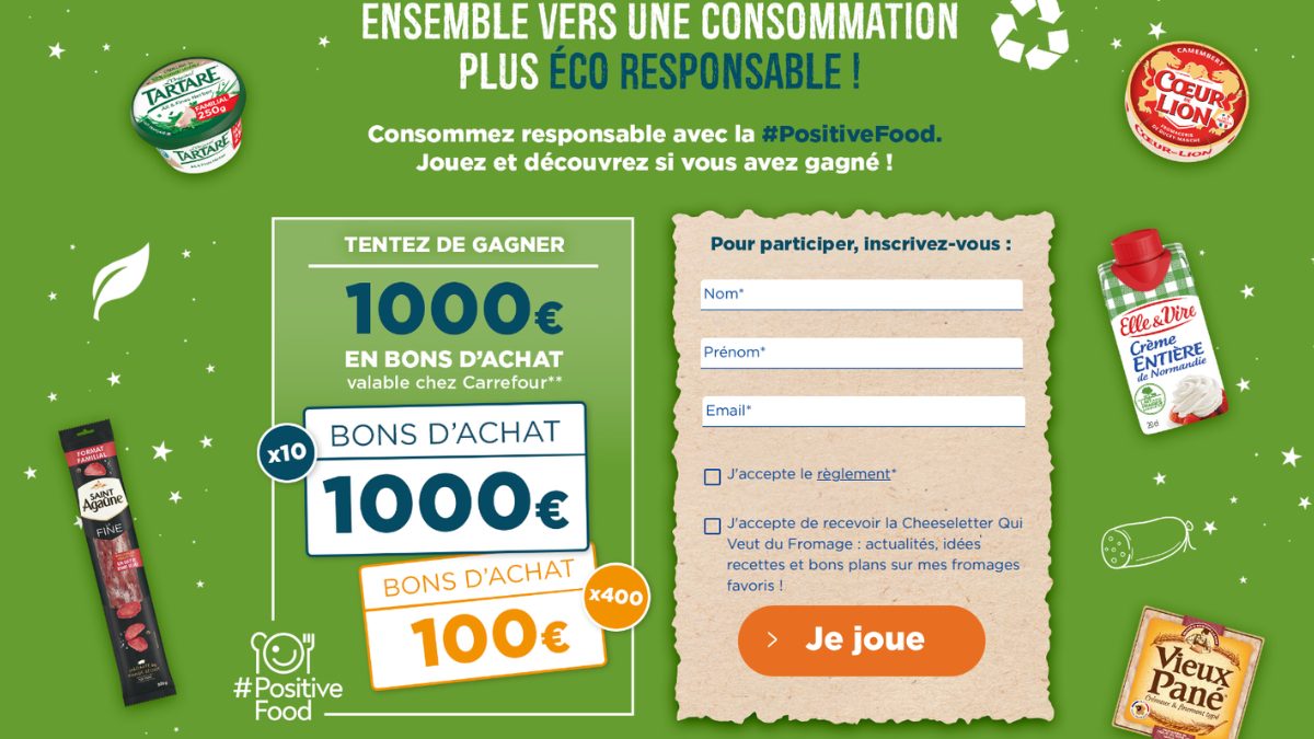 Jeu « Ensemble, vers une consommation plus éco-responsable » : jusqu’à 1 000 € de bons d’achat à gagner !
