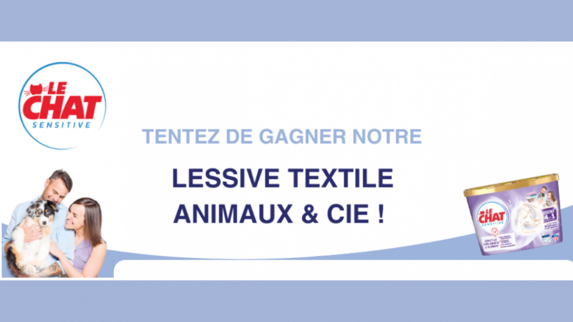 Jeu Concours Le Chat & Vous : partagez la photo de votre animal et gagnez des lessives Animaux & Compagnie