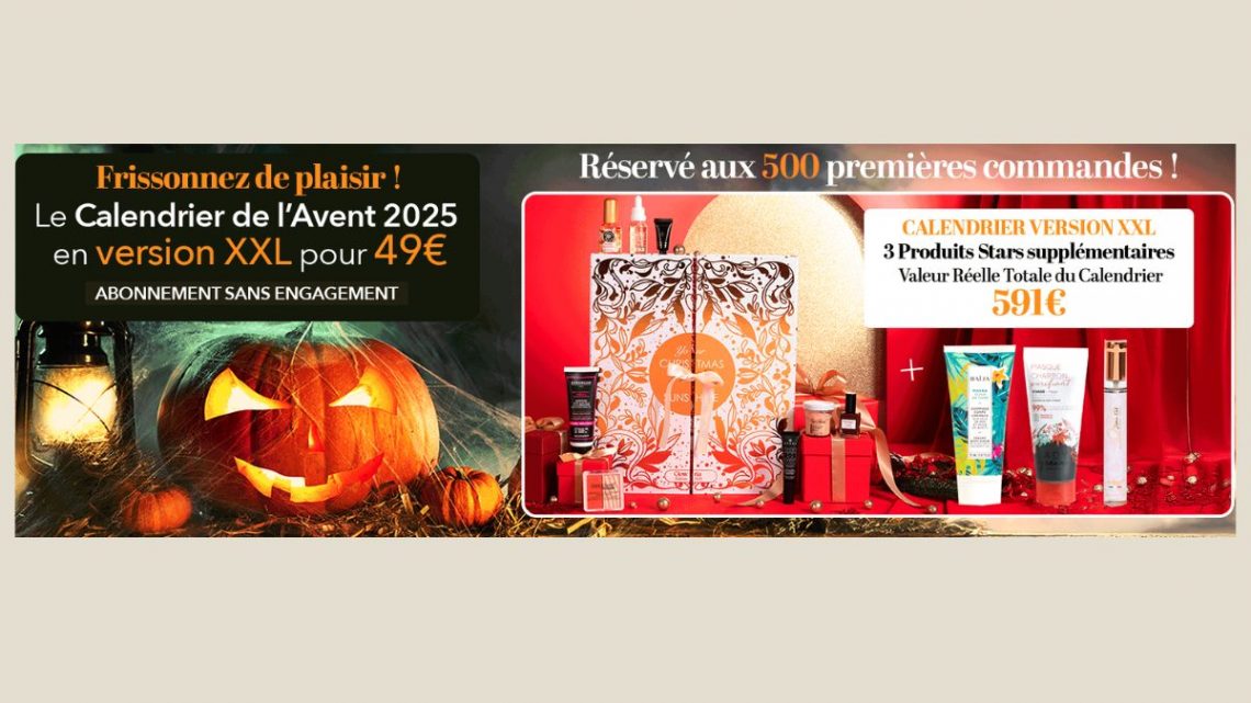 Calendrier de l’Avent Glowria 2025 Version XXL – Offre Spéciale Halloween à 49€ sans engagement !