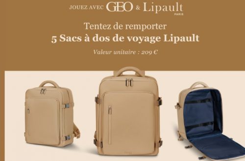 Concours LIPAULT – 5 sacs à dos de voyage à gagner !