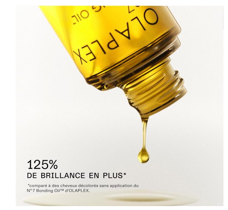 Test produit : Huile OLAPLEX N°7 Bonding Oil – Brillance, réparation et protection thermique