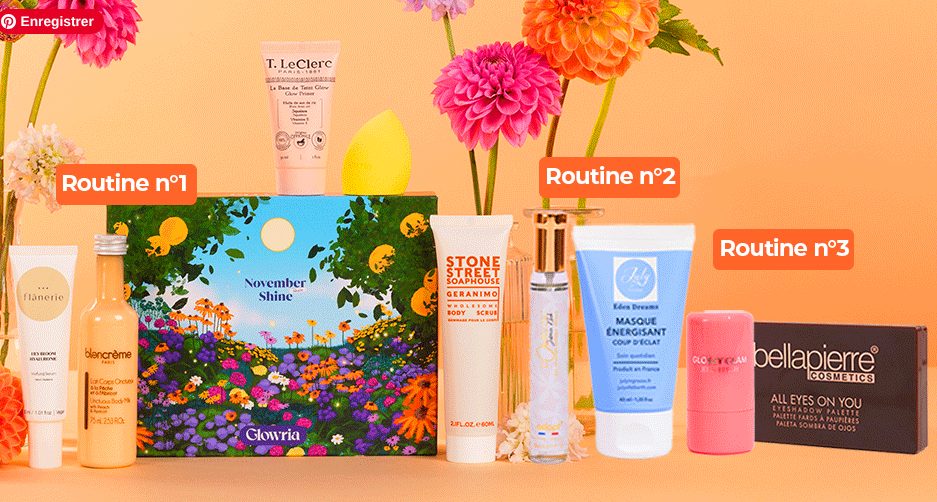 Glowria – 3 Routines Coup d’Éclat pour 9,90€ seulement (valeur 223€)
