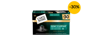Carte Noire : –30 % sur les cafés (grains & capsules) – Offres Black Friday