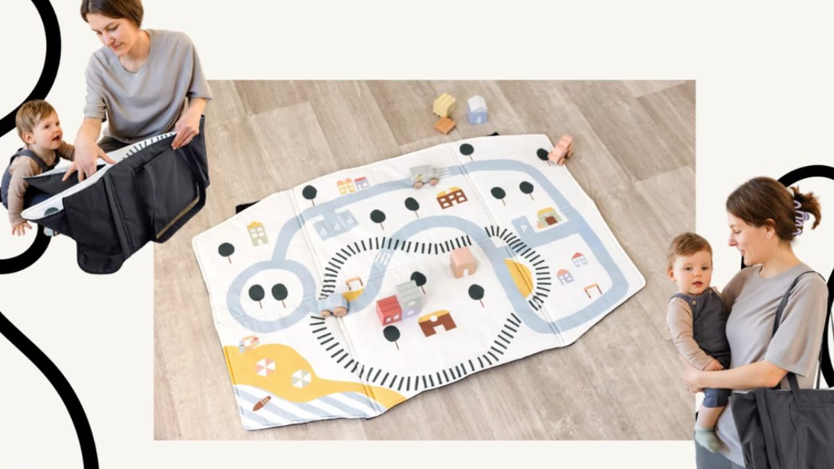 Test Produit Lässig Mamaki Bag : le sac 2-en-1 qui devient tapis de jeu