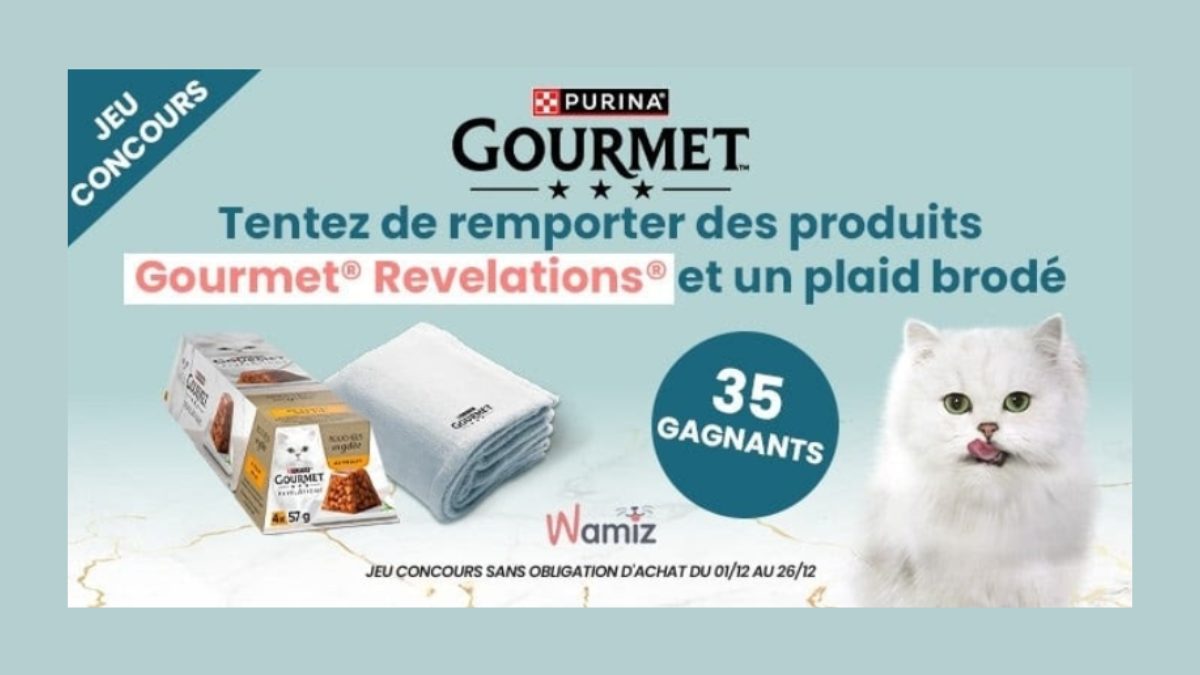 Jeu concours Wamiz x Gourmet – Participez avant le 26 décembre 2025 !