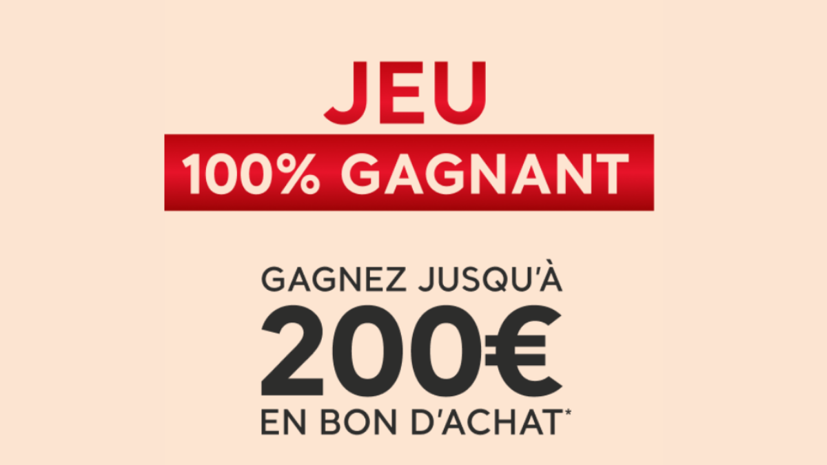 JEU CACHE-CACHE 100% GAGNANT : Jusqu’à 200€ de Réduction | Noël 2025