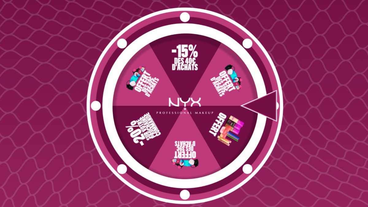 Jeu gratuit NYX Professional Makeup 2026 : roue gagnante, cadeaux & codes promo à gagner