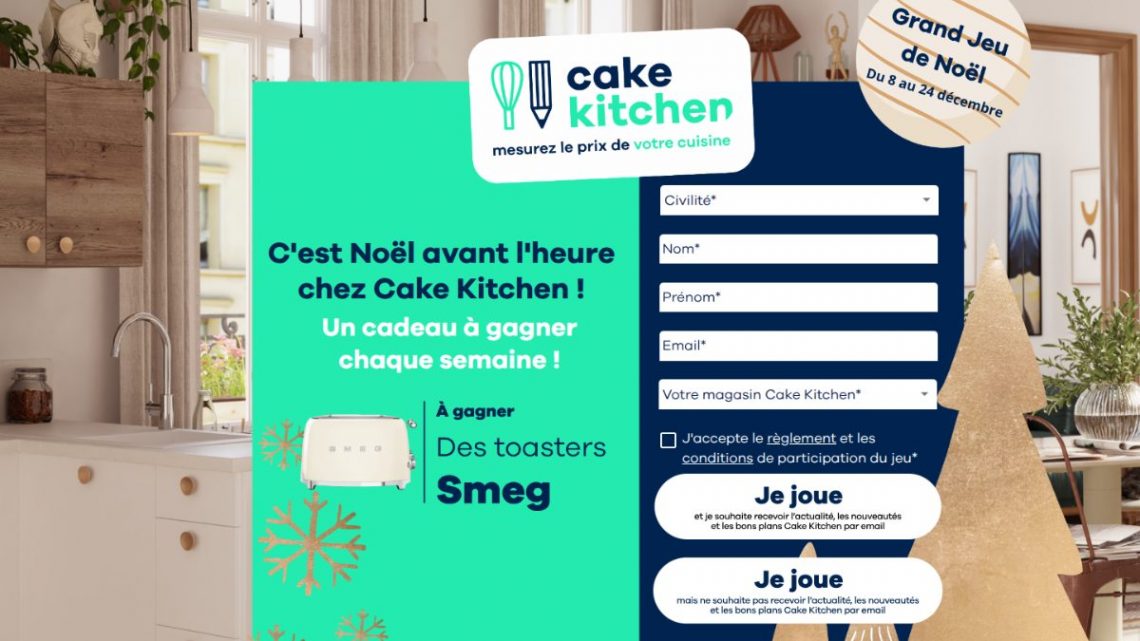Grand Jeu de Noël Cake Kitchen 2025 : jusqu’à 1000€ à gagner pour votre cuisine