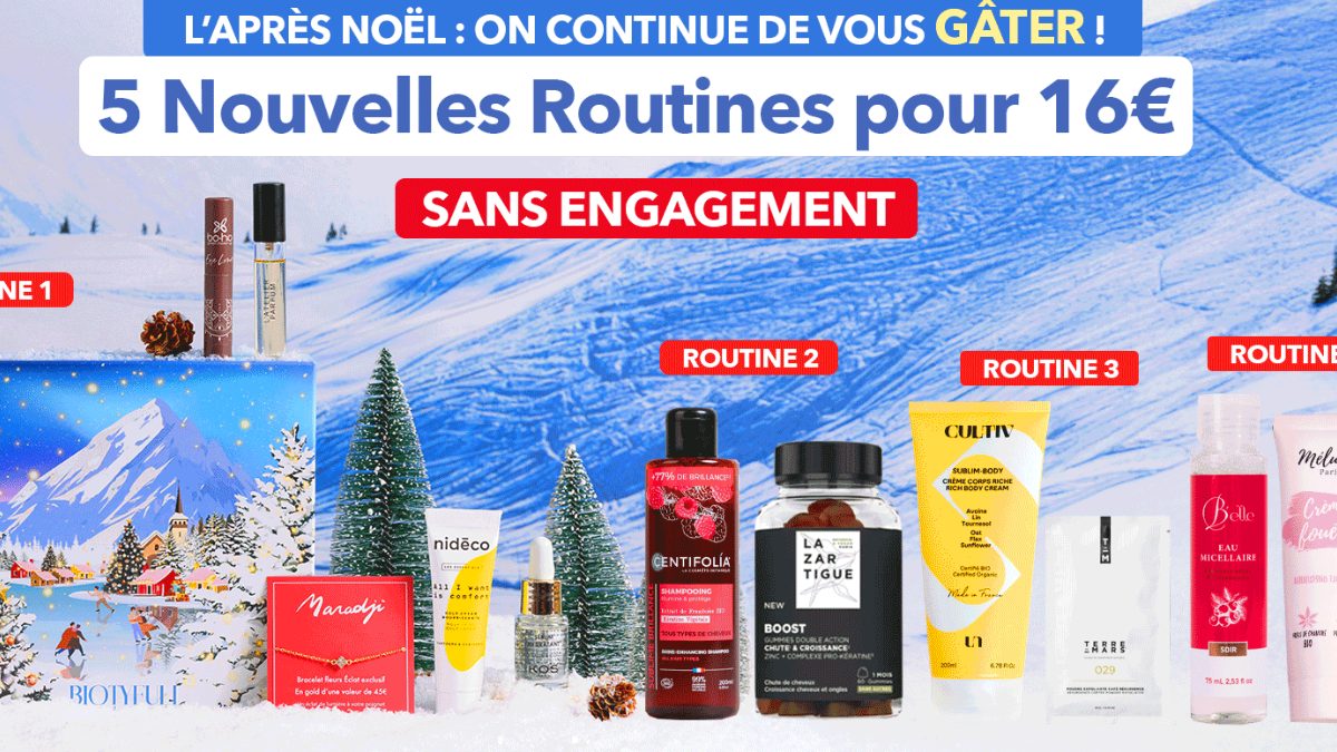 Biotyfull Box L’Après Noël : 14 produits beauté pour 16€ sans engagement
