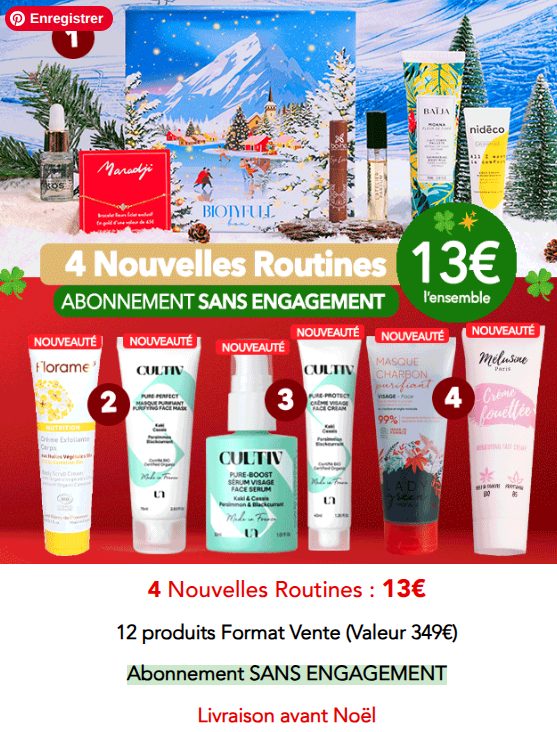 Bon Plan Biotyfull Box : 4 Routines Beauté à 13€ au lieu de 349€ (-96%) | Noël 2025