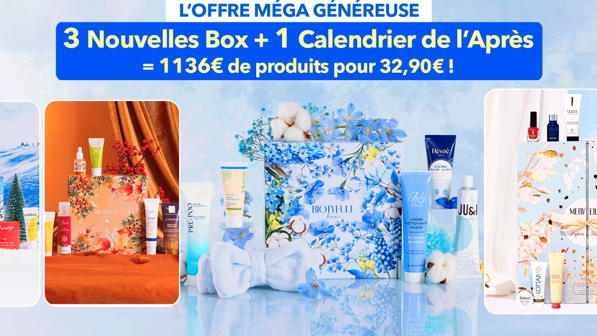 Biotyfull Box : l’offre méga généreuse 2026 – 3 box + 1 calendrier pour 32,90€ seulement