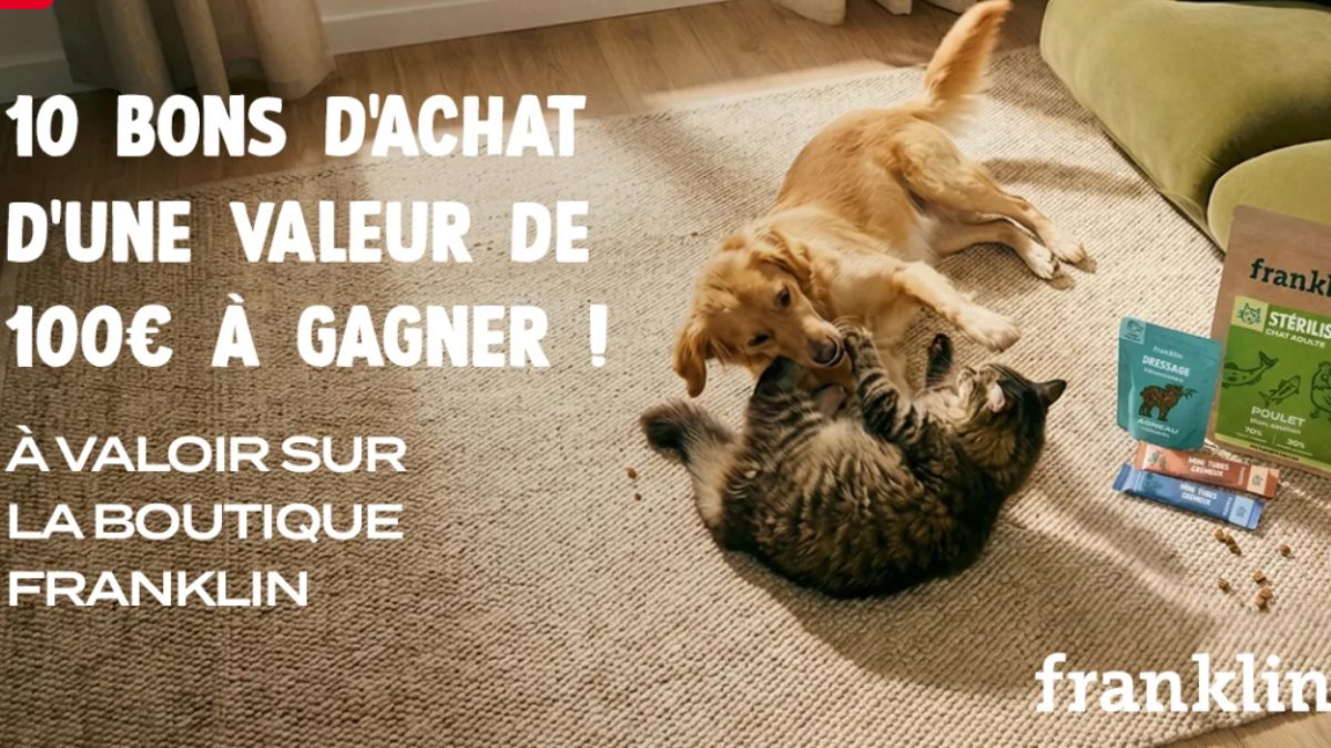 Jeu-concours Franklin Pet Food : 10 bons d’achat de 100 € à gagner