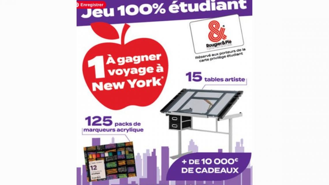 Jeu concours 100 % étudiant – Rougier & Plé